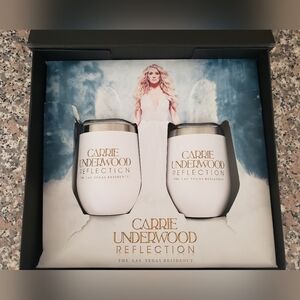 Collectible Carrie Underwood 2 White Wine Tumblers Las Vegas Residency Gift Box